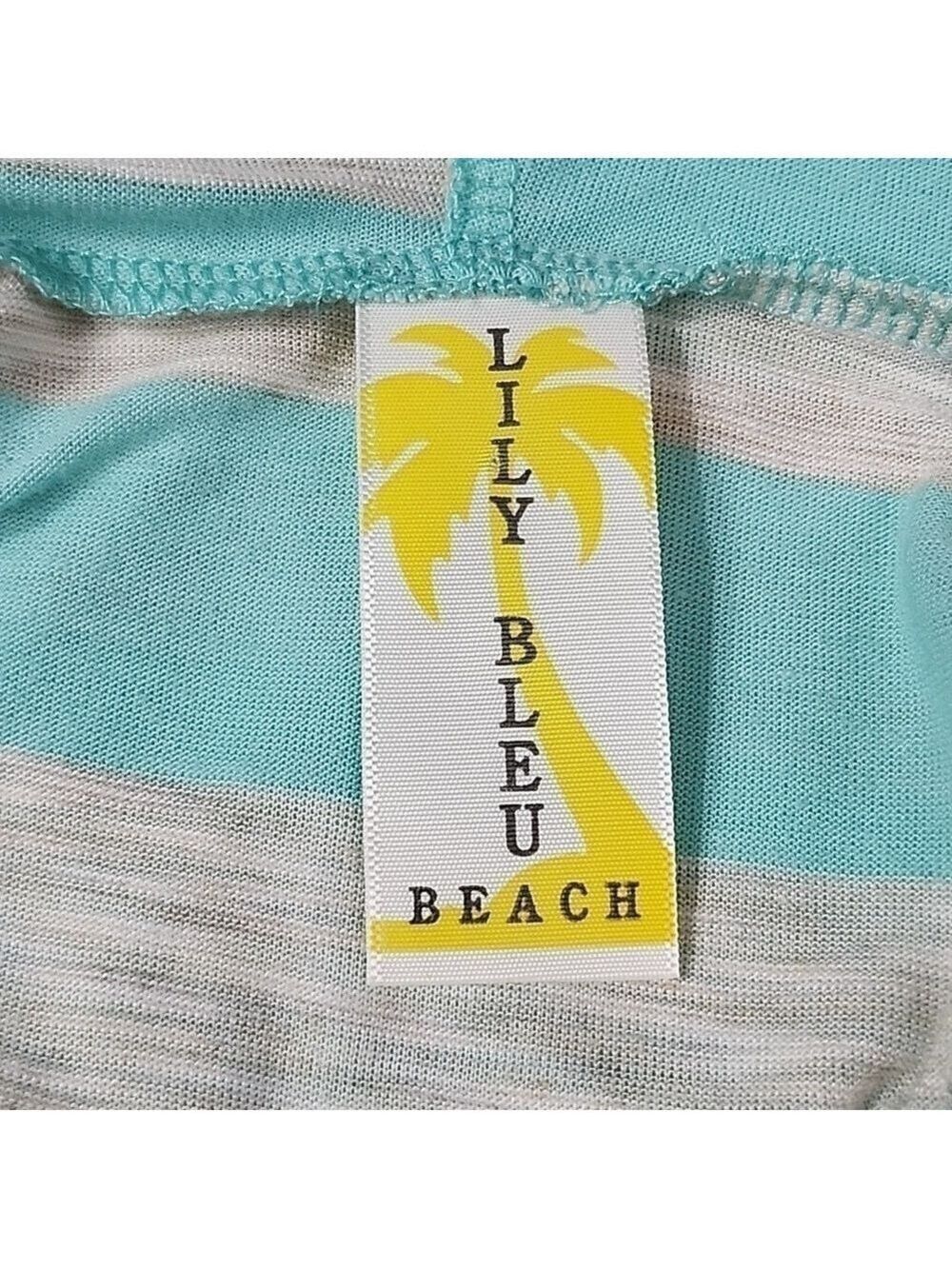 LILY BLEU MAXI DRESS TEAL & GREY - Picture 4 of 9